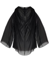 Rick Owens - Overhemden ,Zwart ,Zijden Top Claudette - Lyst