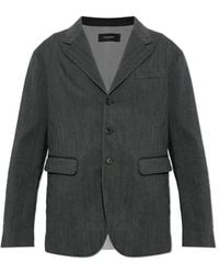 DSquared² - Jassen ,Grijs ,Katoen Open Lapel Blazer - Lyst