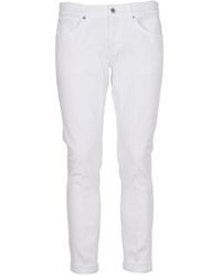 Dondup - Jeans ,Wit ,Denim Slim-Fit Jeans Voor - Lyst