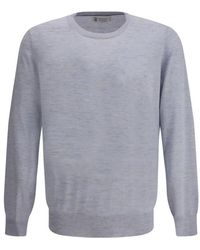 Brunello Cucinelli - Kaschmir Seiden Pullover Melange Muster - Lyst