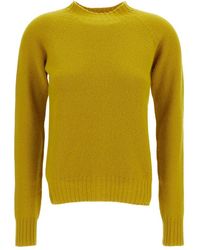 Drumohr - Truien & Vesten ,Geel ,Wol Crewneck Sweater - Lyst