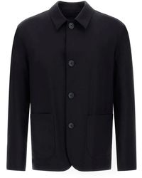 Herno - Jassen ,Blauw ,Wol Blazer Light Stretch Wooly - Lyst