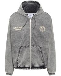 carlo colucci - Jassen ,Zwart ,Denim Almost Denim Sweat Jacket - Lyst