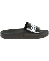 Moschino - Pool Slides With Logo - Lyst