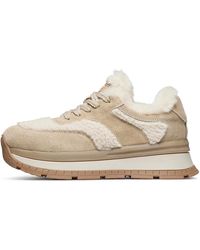 Loriblu - Schoenen ,Suède Sneaker Met Faux-Fur Voering - Lyst