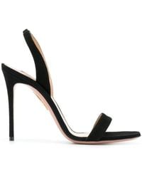 Aquazzura - Elegante schwarze offene high heels - Lyst