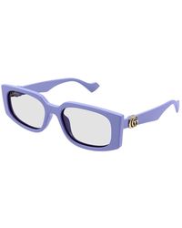 Gucci - Minimalistische rechteckige sonnenbrille gg1534s 005,sonnenbrille gg1534s line gg logo - Lyst
