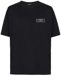 Balmain - Logo Patch T-Shirt - Lyst