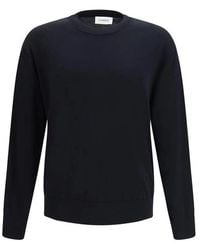 Laneus - Katoenen Sweatshirt Met Ronde Hals En Ribgebreide Boorden - Lyst
