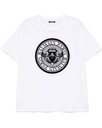 Balmain - Velvet logo t-shirt - Lyst