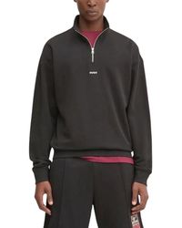 HUGO - Hoodies & Sweatvesten ,Zwart ,Katoen Durty 244 Sweatshirt Met Rits - Lyst
