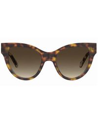 Love Moschino - Muster cat-eye sonnenbrille mit braunen verlaufsgläsern - Lyst