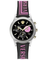 Versace - Sport tech cronografo orologio in silicone - Lyst