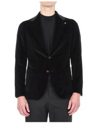 Tagliatore - Jassen ,Zwart ,Leer Giacca Pino Lerario - Lyst