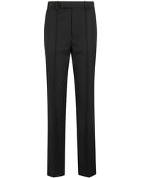Rohe - Zwarte Straight Leg Broek Met Hoge Taille - Lyst