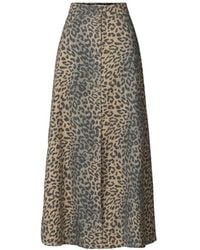 Rabens Saloner - Leopardenmuster hohe taille rock - Lyst