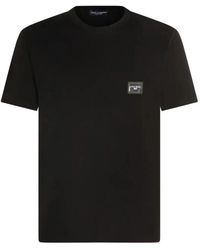 Dolce & Gabbana - Katoenen T-Shirt Met Logo-Print - Lyst