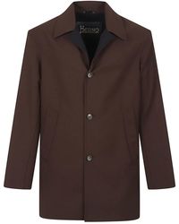 Herno - Jassen ,Bruin ,Shirt Collar Jacket - Lyst