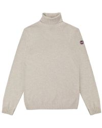 Colmar - Truien & Vesten ,Grijs ,Wol Grijze Cashmere Blend Coltrui - Lyst