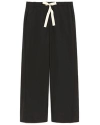 Max Mara - Schwarze Jogging Popeline Hose - Lyst