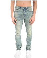 Purple Brand - Jeans ,Blauw ,Katoen Slim-Fit Jeans - Lyst