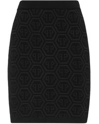 Philipp Plein - Gebreide Minirok Monogram - Lyst