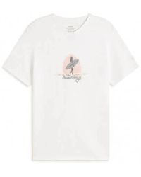 Ecoalf - Surfer-print weißes t-shirt - Lyst