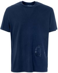 Just Cavalli - Tops ,Blauw ,Katoen T-Shirt - Lyst