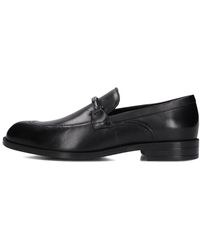 HUGO - Zwarte Leren Loafers Voor Mannen - Lyst