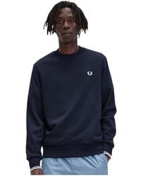 Fred Perry - Logo Crewneck Sweatshirt - Lyst