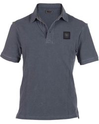 Blauer - Tops ,Grijs ,Katoen Grijze Katoenen Piqué Polo Shirt Logo - Lyst