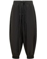Y-3 - Broeken ,Zwart ,Nylon Raw Edge 3 Stripes Nylon Shell Broek - Lyst