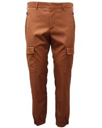 PT01 - Broeken ,Bruin ,Wol Cargo Broek - Lyst
