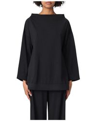 Liviana Conti - Schwarzer Boot-Ausschnitt Strickpullover - Lyst