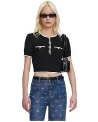 Self-Portrait - Round-Neck Knitwear - Lyst