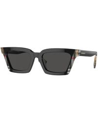 Burberry - Vintage schwarze sonnenbrille be 4392u - Lyst