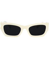 Miu Miu - Elegante Rechthoekige Zonnebril Met Oversized Armen - Lyst