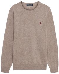 Brooks Brothers - Crewneck Sweater With Logo - Lyst