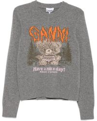 Ganni - Round-Neck Knitwear - Lyst