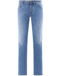 Jacob Cohen - Slim fit denim hose mit logo-stickerei - Lyst