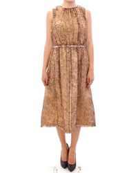 Dolce & Gabbana Sleeveless Silk Dress - Bruin