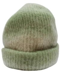 Altea - Accessoires ,Veelkleurig ,Zachte Geribbelde Groene En Alpaca Muts - Lyst