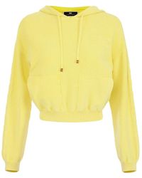 Elisabetta Franchi - Gelbe pullover für frauen - Lyst