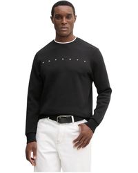 Hackett - Hoodies & Sweatvesten ,Zwart ,Katoen Crew-Neck Sweatshirt - Lyst