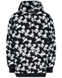 Celine - Hooded Printed Dogs Sweatshirt - Lyst