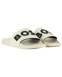 BOSS - Shoes > flip flops & sliders > sliders - Lyst