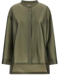 Max Mara - Overhemden ,Groen ,Organza Smm Racconto Silk Blend Organza Shirt - Lyst