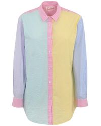 Mc2 Saint Barth - Camisa a rayas de algodón manga larga - Lyst