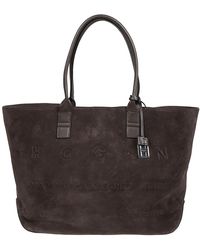 Hogan - Tassen ,Bruin ,Leer Address Medium Shopping Bag - Lyst