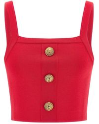 Balmain - Sleeveless Tops - Lyst